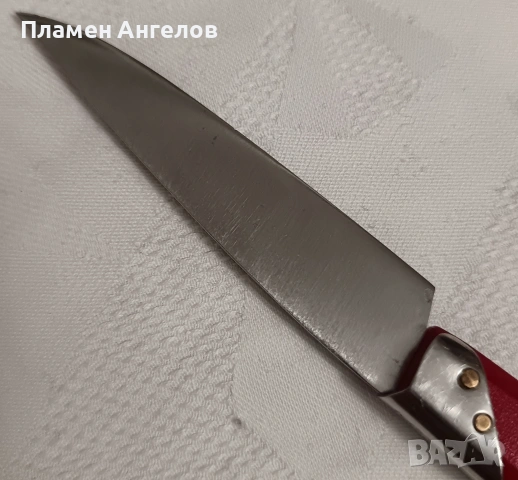 Ново Българско ножче, ножка, сгъваемо джобно ножче К. Попадийн с. Костенец , снимка 8 - Антикварни и старинни предмети - 53480269