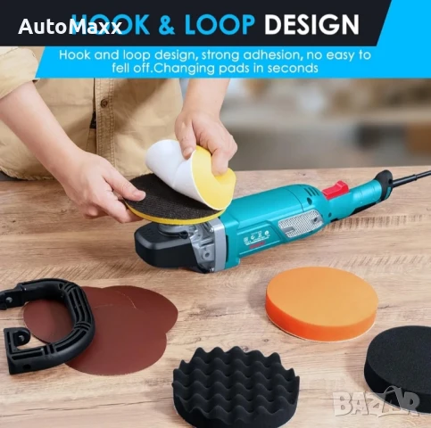 Полираща машина ENEACRO, 1800 W, променлива скорост с LCD дисплей 

, снимка 2 - Бормашини - 50778934