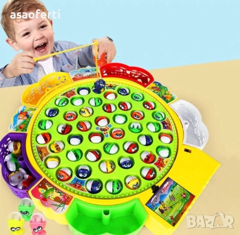 Разбира се! Снимката и линкът показват класическа интерактивна играчка за деца "Риболов" (Fishing Ga, снимка 3 - Образователни игри - 52557879