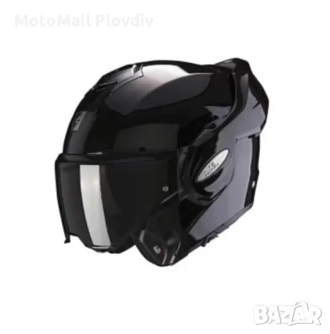 Каска Scorpions Exo Tech Evo Black Gloss, снимка 2 - Аксесоари и консумативи - 50433969