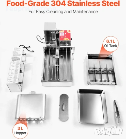 Гаранция ! Нова Автоматична машина за казанлъшки понички 4 дюзи, снимка 4 - Обзавеждане на кухня - 46290071