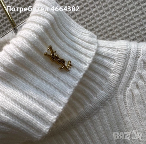 Поло YSL в черно и бяло, снимка 3 - Блузи с дълъг ръкав и пуловери - 52587666