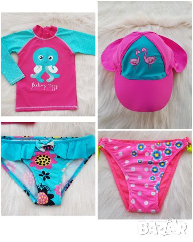 Детска плажна блуза и бански за момиче 3-4 години , снимка 1 - Детско бельо и бански  - 46324763