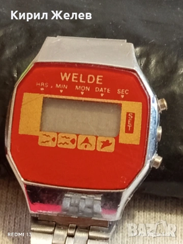 Винтидж електтронен часовник WELDE рядък дамски за КОЛЕКЦИОНЕРИ 26253, снимка 2 - Антикварни и старинни предмети - 53492686