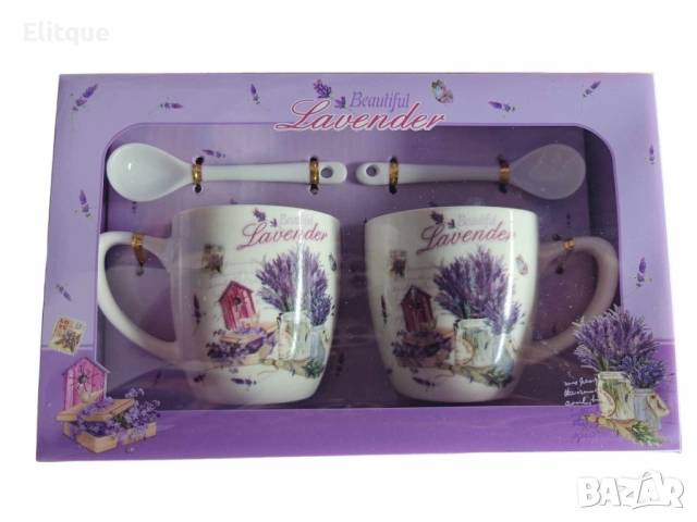 Комплект за двама с 2 порцеланови чаши и 2 лъжички, за изискано изживяване на вкуса, снимка 4 - Други - 52894844