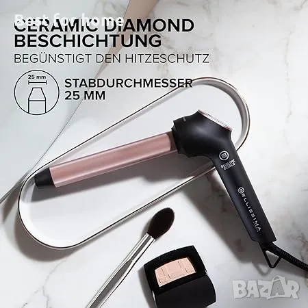 Маша с керамично покритие, диаметър 25 мм, Bellissima , снимка 5 - Маши за коса - 49772645