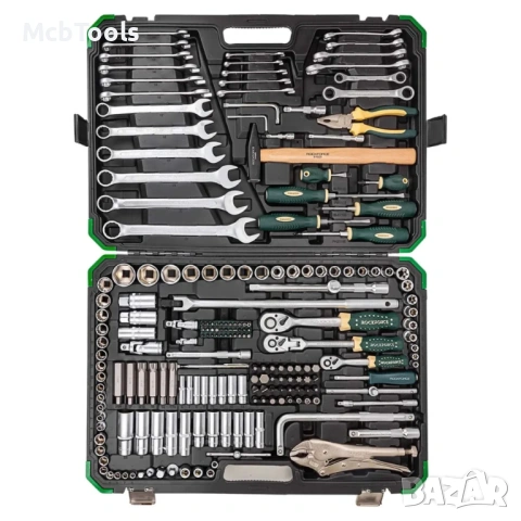 Гедоре 202+2 части 1/4″, 3/8″, 1/2″ ROCKFORCE, снимка 3 - Гедорета - 53084447