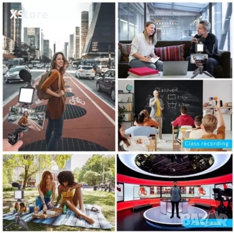 Професионален видео трансформатор, Bluetooth, микрофон, LED прожектор, снимка 10 - Чанти, стативи, аксесоари - 52543463