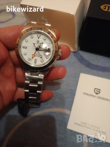 Pagani Design PD-1682 GMT Автоматичен мъжки часовник НОВ, снимка 4 - Мъжки - 53126995