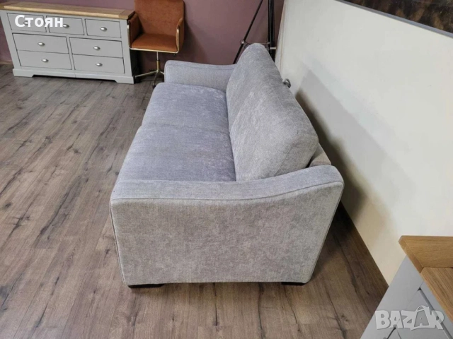 Сив диван от плат с функция сън "Myriad", снимка 3 - Дивани и мека мебел - 52010850