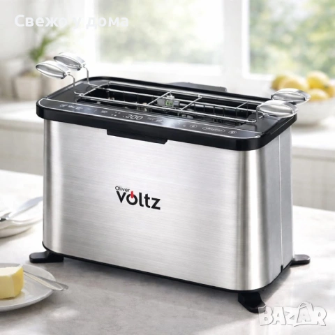 Мултифункционален уред за готвене 4 в 1, Oliver Voltz, 1700W, Тостер, Грил/Парти грил, Фурна, BBQ, снимка 2 - Тостери - 53458105