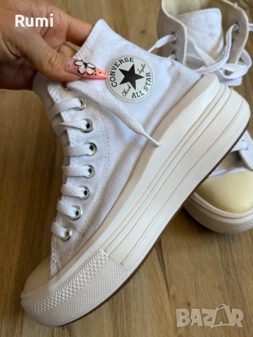 Оригинални бели кецове CONVERSE Chuck Taylor All Star Move ! 36,5 н, снимка 7 - Кецове - 38484695