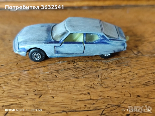 Продавам количка MATCHBOX citroen s.m 1971г made in Bulgaria 
