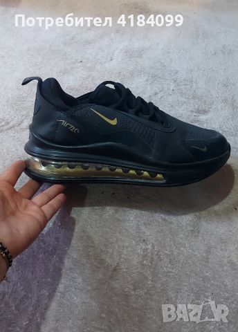 Маратонки Nike air max 720 черно-златисто , снимка 2 - Маратонки - 46766335