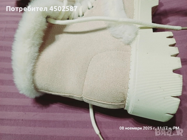 Топли бежови боти, снимка 8 - Дамски боти - 52949037