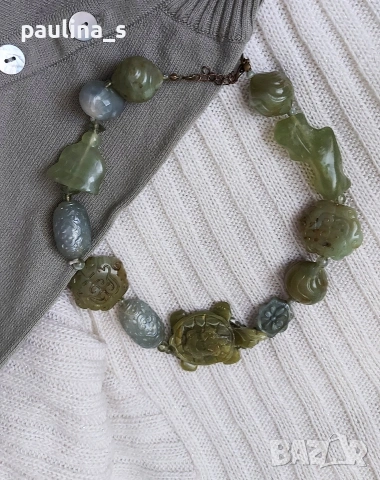 Винтидж / Много рядка находка / Гердан тип чокър от древен Китай , снимка 5 - Колиета, медальони, синджири - 54051223