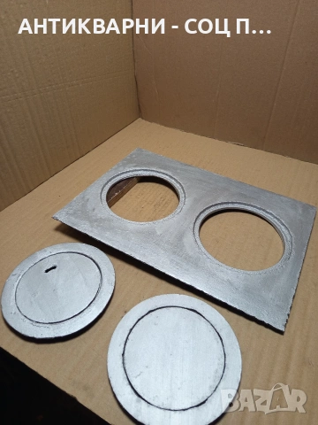 Соц Стара Чугунена Плоча За Огнище Камини Барбекю Барбекюта. Номер 502., снимка 3 - Антикварни и старинни предмети - 53114591