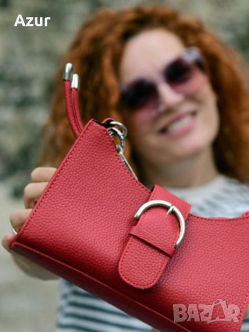 Малка дамска кожена чанта с цип, снимка 7 - Чанти - 45838170