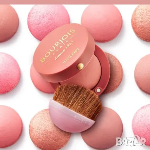 Нов руж с четка и огледало Bourjois - № 34 Rose D´Or, снимка 3 - Декоративна козметика - 49201757