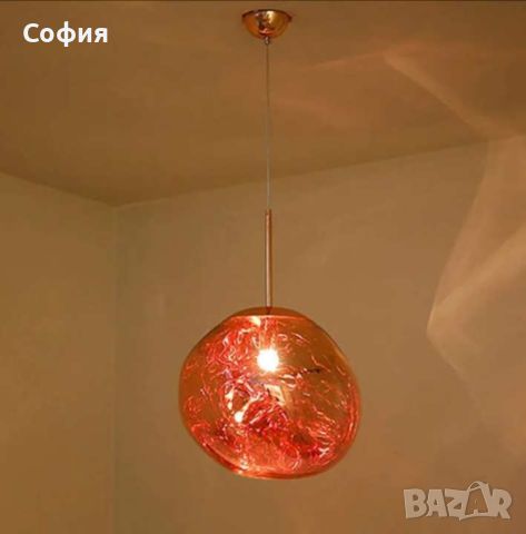 Полилей Gloss D20, E27,D28, Е27,сребро, мед ,злато, снимка 6 - Полилеи - 46680164