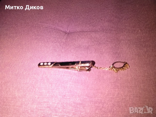 Луксозна позлатена шипка игла за вратовръзка 24 KGF, снимка 2 - Други - 53327197