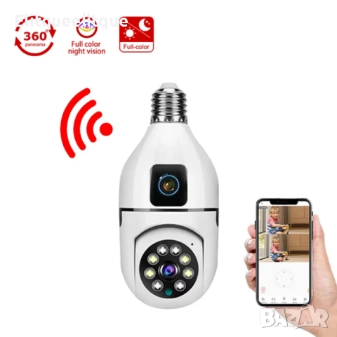 Безжична Wifi CCTV двойна камера за наблюдение, снимка 4 - IP камери - 52188176