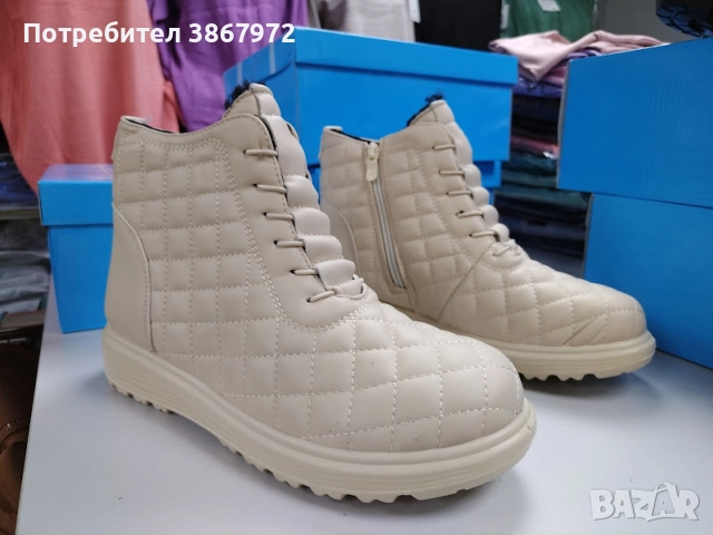 Дамски боти с цип и ластични връзки, снимка 1