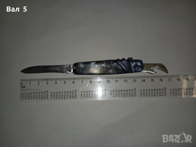 Старо джобно ножче СЪРП И ЧУК . Нож , ножка, снимка 2 - Антикварни и старинни предмети - 45235517
