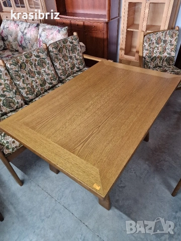 К-т Масивна Пейка-3-ка,Разтегателна Трапезна Маса +3бр.Стола-внос от Германия!, снимка 5 - Маси - 53885996