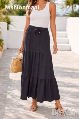 Елегантна пола в тъмно синьо - код 1235