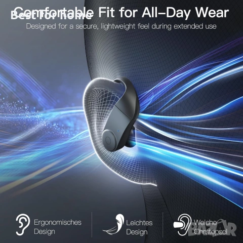 Zenopar SP03 Open-Ear Спортни слушалки – Bluetooth 5.3, 40ч. батерия и IPX7 Водоустойчивост, снимка 5 - Bluetooth слушалки - 53165912