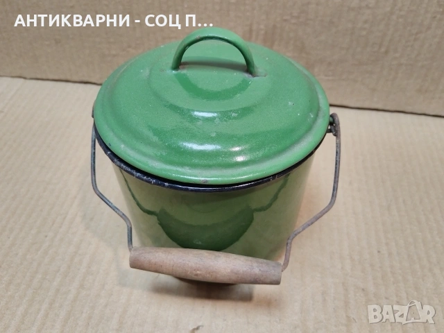 Стара Соц Българска Емайлирана Садинка / 1953 г. / НОМЕР 1676., снимка 2 - Антикварни и старинни предмети - 53782159