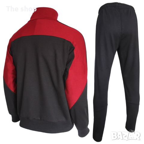 Памучен екип в черен и червен цвят (003), снимка 2 - Спортни дрехи, екипи - 44969991