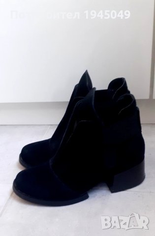 Дамски боти - 37 номер (естествен велур), снимка 2 - Дамски боти - 50848345