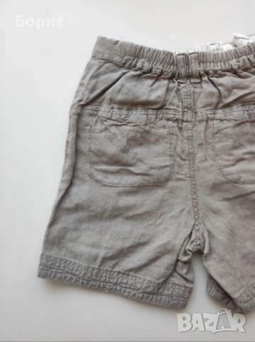 Ленени Детски Бермуди - 9-12м - 80см - Къси Панталони, снимка 6 - Панталони и долнища за бебе - 53499974