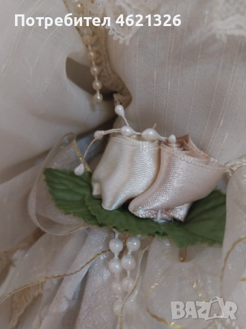 Винтидж колекционерска порцеланова кукла принцеса висока с кралска рокля, снимка 8 - Декорация за дома - 52044176