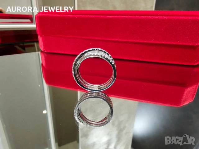 CARTIER Etincelle de Cartier Silver Paved Diamonds Дамски Пръстен, снимка 6 - Пръстени - 53238681