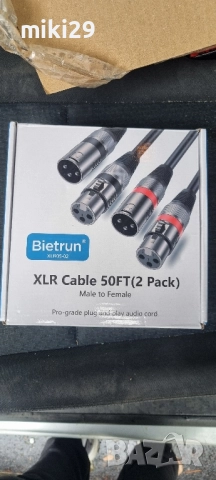 микрофони кабели нови, снимка 2 - Микрофони - 51945548