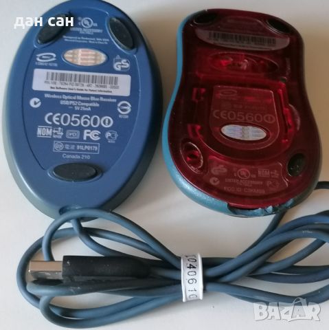 работеща безжична Microsoft X08-72982 Optical Mouse Blue With USB Receiver, снимка 3 - Клавиатури и мишки - 46589813