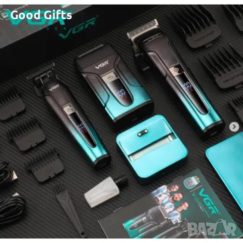 Професионален комплект за подстригване VGR V-694 – 3 в 1: Машинка, Тример и електрическа самобръснач, снимка 3 - Машинки за подстригване - 50400164