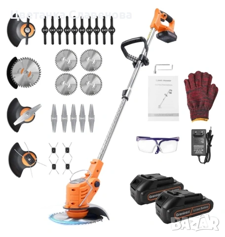 Електрически тример/коса за трева Grenintol DUX008 21 V/2500 mAh, снимка 9 - Други инструменти - 54108960