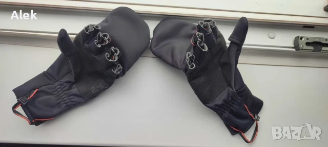 Ветроупорни ръкавици за планински трекинг MT900 – унисекс, черни, снимка 2 - Други спортове - 53073616