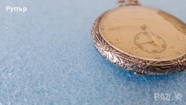 Сребърен джобен часовник, снимка 2 - Мъжки - 52800242