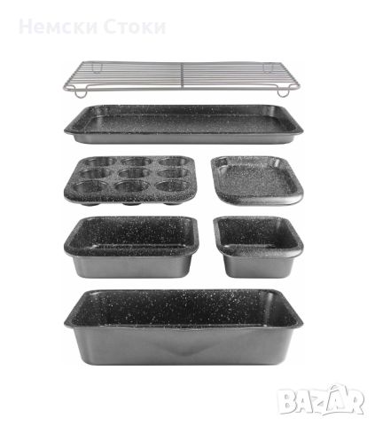 Комплект форми за печене STONELINE 7 части, покрити с истински каменни частици, снимка 1 - Съдове за готвене - 46446745