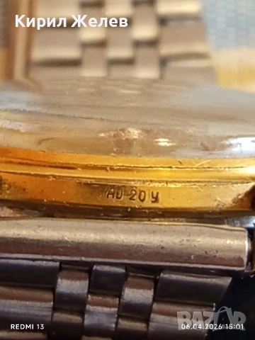 Рядък механичен часовник Raketa Runway Dial Airplane позлатен Au20 уникат 54486, снимка 6 - Антикварни и старинни предмети - 54109921