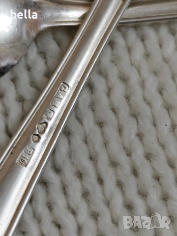 Комплект сребърни стари лъжички за кафе 9 броя на фирмата GAB, снимка 8 - Антикварни и старинни предмети - 52949071