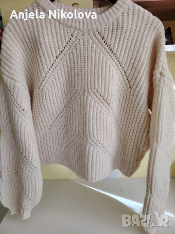 Пуловер, бял цвят, снимка 2 - Блузи с дълъг ръкав и пуловери - 52743773