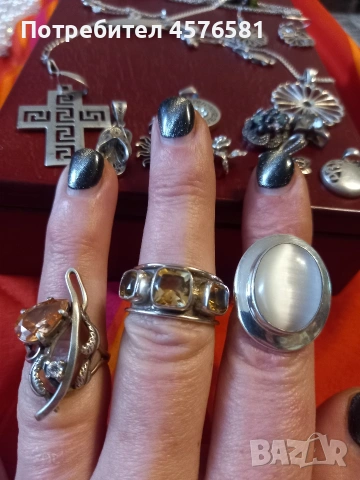 сребърни бижута налична маркировка 925, снимка 5 - Бижутерийни комплекти - 53330475