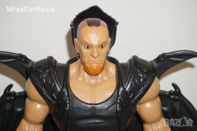 Рядка Оригинална Голяма Кеч Фигура На The Undertaker С Изкачащи Черни Крила 30см , снимка 3 - Колекции - 51855545