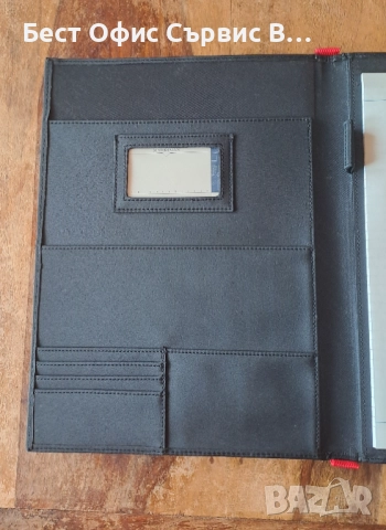 папка луксозна за документи черен с червено без/с цип Марксман Marksman А4, снимка 3 - Ученически пособия, канцеларски материали - 52317703